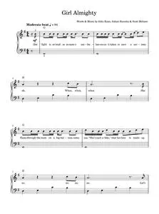 Girl Almighty - One Direction (Piano-Vocal-Guitar (Piano Accompaniment))