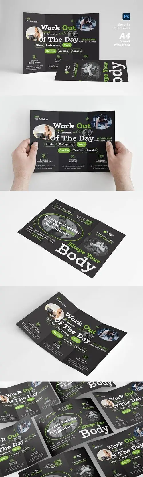 Gym & Fitness Trifold Brochure