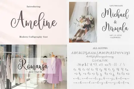 Ameline - Modern Calligraphy Font