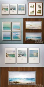 3dsky - The picture in the frame  11 Pieces (Collection 35) Sea theme 409514 - 3D Model