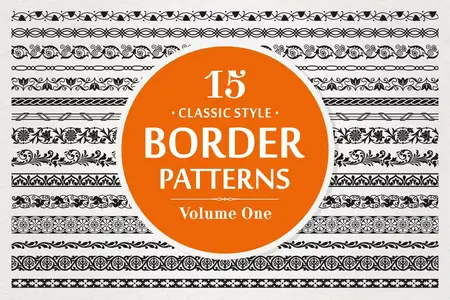 EE - 15 Vector Border Patterns Classic Style Volume 1 T6GKQ3