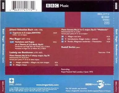 Rudolf Serkin · Live RFH Recital [4 June 1973] · Bach - Reger - Beethoven [BBC Legends] [Re-Up]