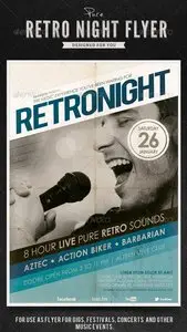 GraphicRiver Retro Night Flyer / Poster