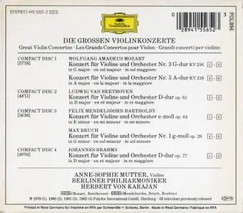 Anne-Sophie Mutter, Berliner Philharmoniker, Herbert von Karajan - Great Violin Concertos (1987)