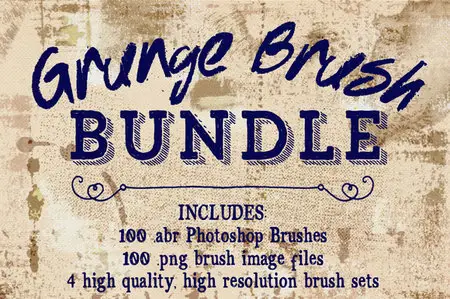 CreativeMarket - Grunge Photoshop Brushes Bundle