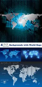 Vectors - Backgrounds with World Maps