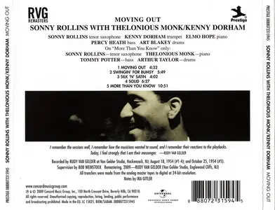 Sonny Rollins with Thelonious Monk & Kenny Dorham - Moving Out (1954) {2009 Prestige Rudy Van Gelder Remaster}