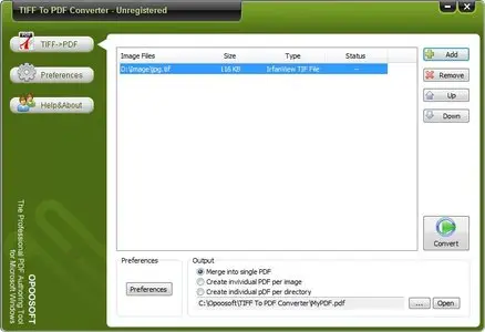 OpooSoft TIFF To PDF Converter 6.1