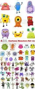 Vectors - Cartoon Monsters Set 19