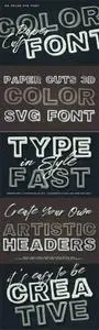 Paper Cuts Color Font