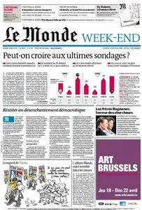 Le Monde et Suppléments du Samedi 21 Avril 2012