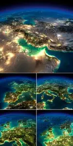 Stock Photo - Illuminated Earth