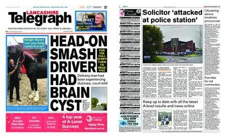 Lancashire Telegraph (Blackburn, Darwen, Hyndburn, Ribble Valley) – August 16, 2018