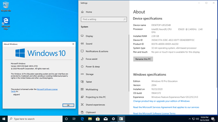 Windows 10 version 20H1 Build 19041.572 Business / Consumer Editions