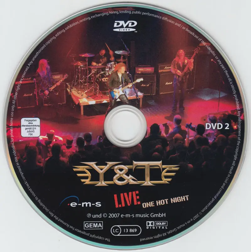 Live night up. Y & T dvd1. Live DVD. CD 2007. Американская ночь DVD обложка.