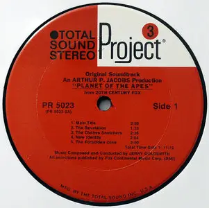 Jerry Goldsmith - Planet of the Apes Soundtracks (Original US) Vinyl rip in 24 Bit/ 96 Khz + CD 