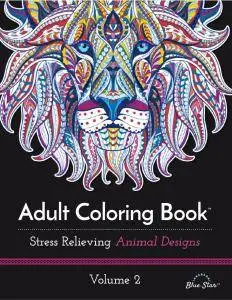Adult Coloring Book: Stress Relieving Animal Designs Volume 2