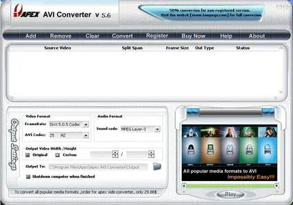 Apex AVI Converter  ver.5.6.8
