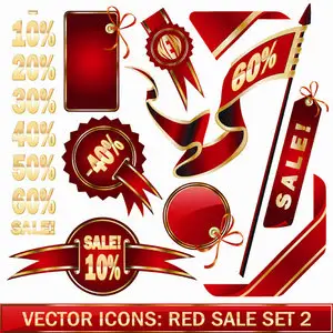 Discounts Icons Vector Set