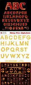 Vectors - Shiny Fire Alphabets