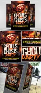 Ghouls and Ghosts Halloween Flyer Template