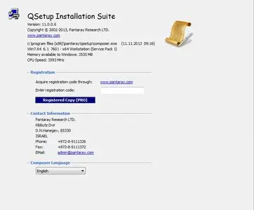 Pantaray QSetup Installation Suite Pro 11.0.0.6