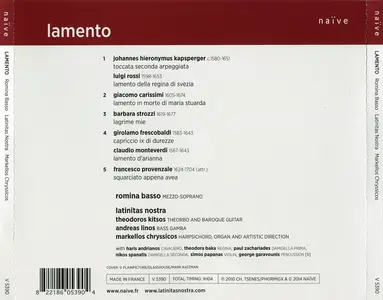 Romina Basso, Markellos Chryssicos, Latinitas Nostra - Lamento (2014)