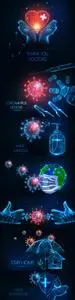 Futuristic concept antiviral coronavirus covid-19 virus