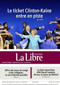 La Libre Belgique du Lundi 25 Juillet 2016