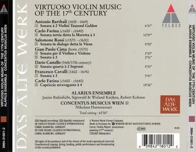 Alarius Ensemble, Nikolaus Harnoncourt, Concentus Musicus Wien - Virtuoso Violin Music of the 17th Century (1998)