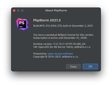 PhpStorm 2021.3 macOS