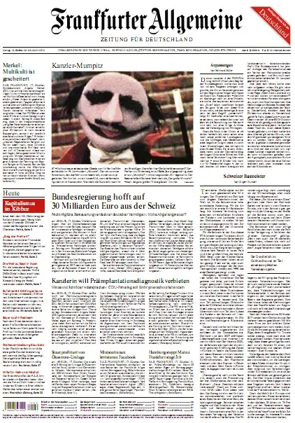 Frankfurter Allgemeine Zeitung mit RMZ vom 18. Oktober 2010