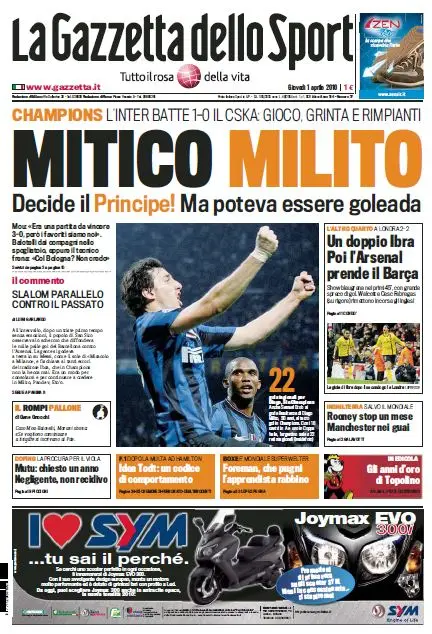 La Gazzetta dello Sport (01-04-10)