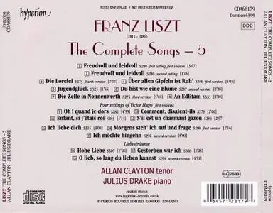 Allan Clayton, Julius Drake - Franz Liszt: The Complete Songs, Volume 5 (2018)