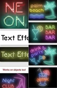 GraphicRiver - Neon Text Effect - Photoshop Actions A4 300DPI