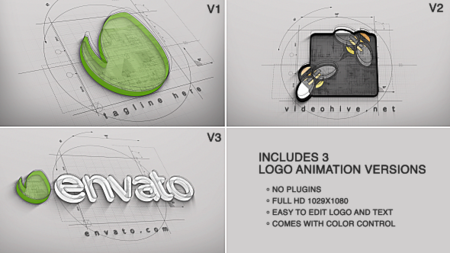 Architect Logo Reveal (3 versions) - Project for After Effects (VideoHive)