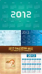 2012 Calendar Grid