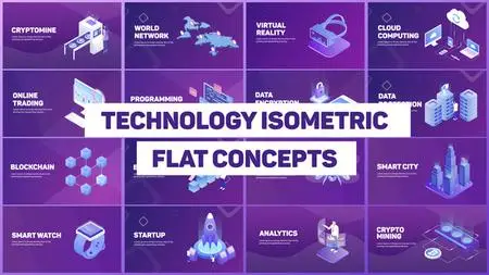 Technology Isometric Concepts - Project for After Effects (VideoHive)