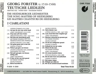 I Ciarlatani - Georg Forster: Teutsche Liedlein (2000)