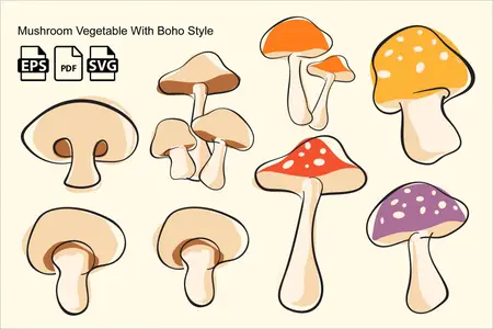 EE - Mushroom Vegetable With Boho Style UJRMZTS