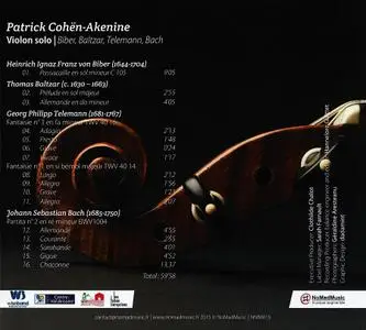 Patrick Cohën-Akenine - Violin Solo: Biber, Baltzar, Telemann, Bach (2015)