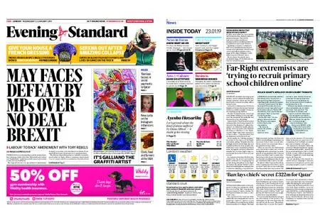 London Evening Standard – January 23, 2019