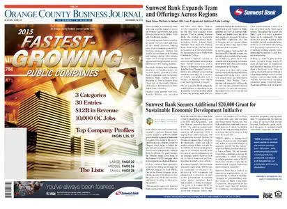 Orange County Business Journal – November 02, 2015