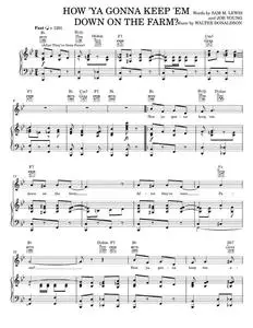 How ya gonna keep em down on the farm - Nora Bayes (Piano-Vocal-Guitar)