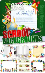 School backgrounds 2 - Stock Vectors