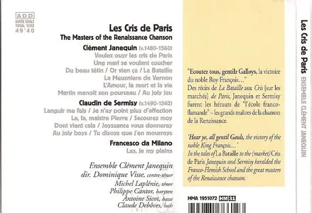 Clement Janequin & Claudin de Sermisy: Les cris de Paris (Ensemble Clement Janequin)