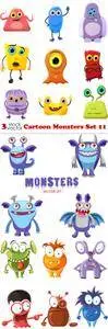 Vectors - Cartoon Monsters Set 11