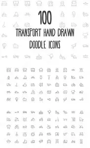 Creativemarket - 100 Transport Hand Drawn Doodle Icon
