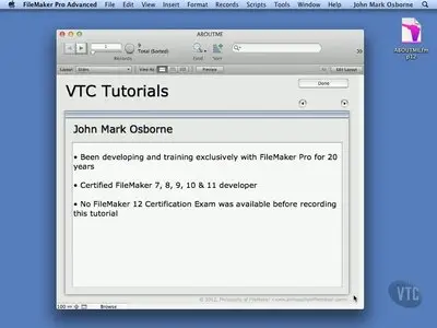 FileMaker Pro 12: Advanced Course by John Mark Osborne