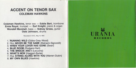 Coleman Hawkins - Accent On Tenor Sax (1955)